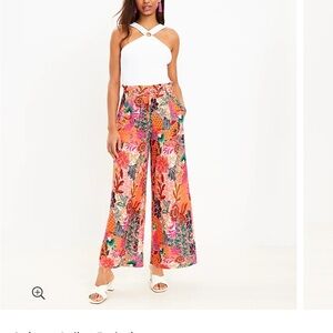 Loft Pull On Linen Blend pants, size S